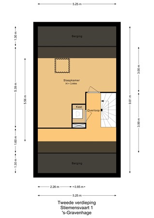 Floorplan - Stiemensvaart 1, 2497 ZD Den Haag